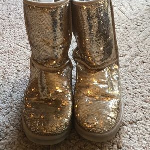 Ugg boots size 10. Sequins